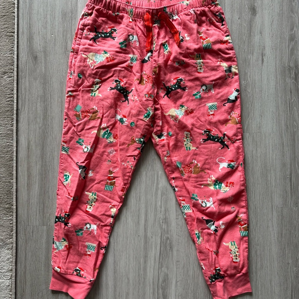 Festive Pajama Pants with Holiday Dog Print